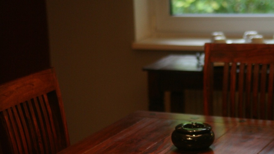 Schachbrett im Raucherzimmer